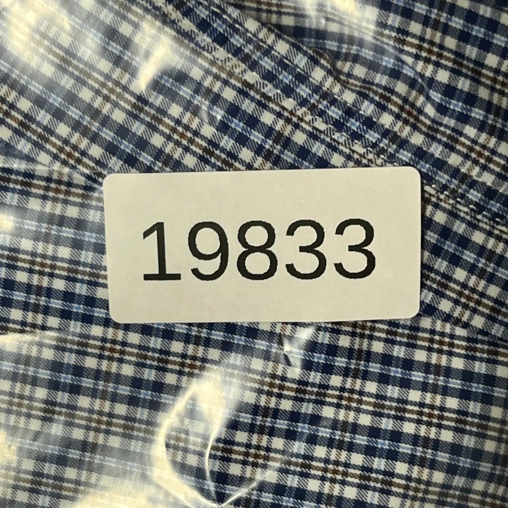 UNTUCKit Button Up Shirt Men Small Blue Varick Check Performance Casual Preppy